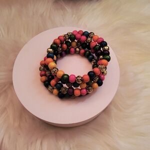 New Multicolor Beaded Bracelet Set